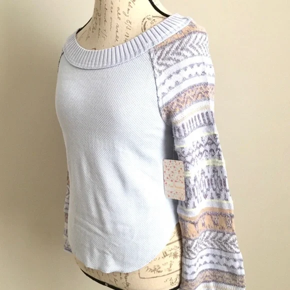 Free People Sweater Fairground Thermal Top NWT - Picture 1 of 7